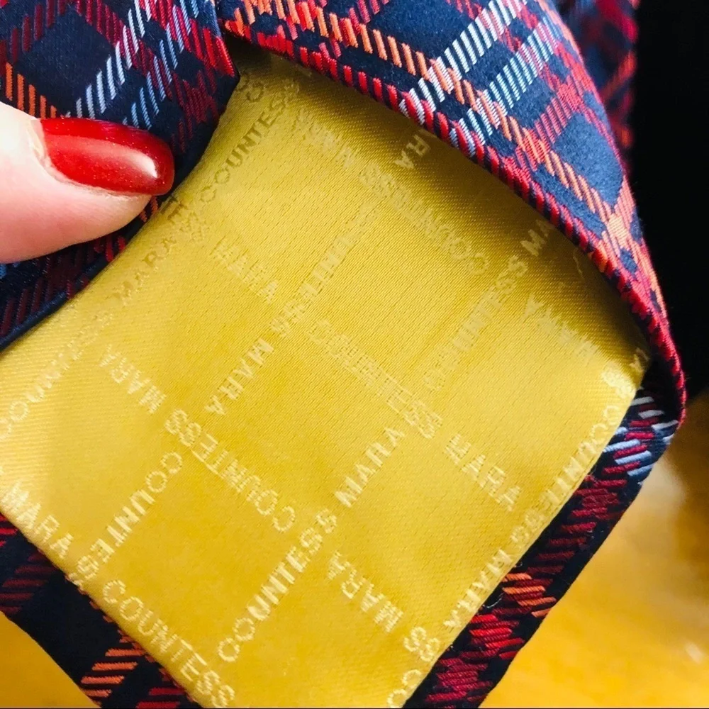 Countess Mara Lazzari Plaid Silk Tie